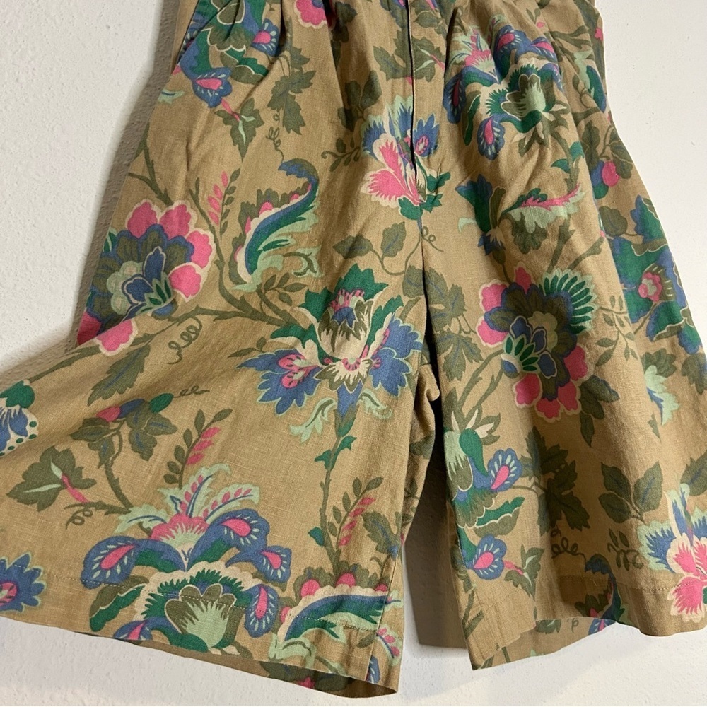 Eddie Bauer Floral Tan Shorts with Pink, Green & Blue Accents - Picture 2 of 6